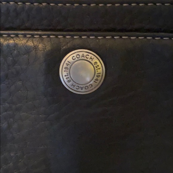 Coach Leather Wristlet-Black - Picture 2 of 7